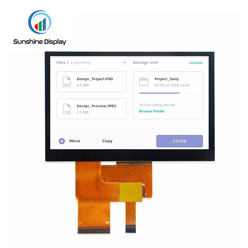 SDT043BWSI-02CP PCAP 4.3inch IPS LCD Screen 800X480 Full Viewing angle TFT LCD Panel with Capacitive Touch Screen Standard TFT LCD Module| IPS TFT LCD Module|TFT with Capacitive Touch Screen Similar Product LCD module