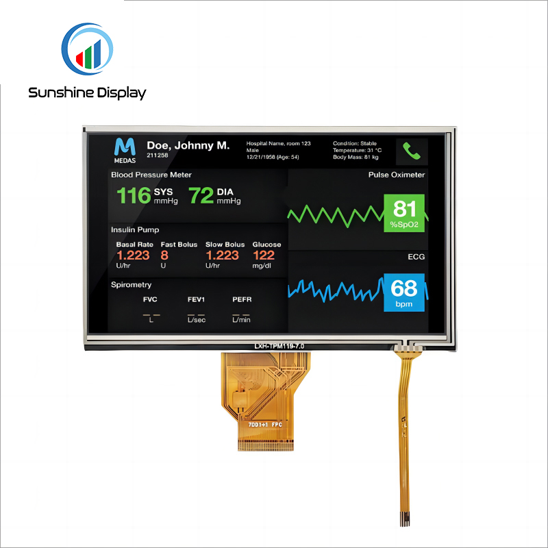 SDT070SWHN-03P Factory Cost 7inch TFT LCD Display  800X480 50PIN with Resistive Touch Screen Standard TFT LCD Module Next Product LCD module